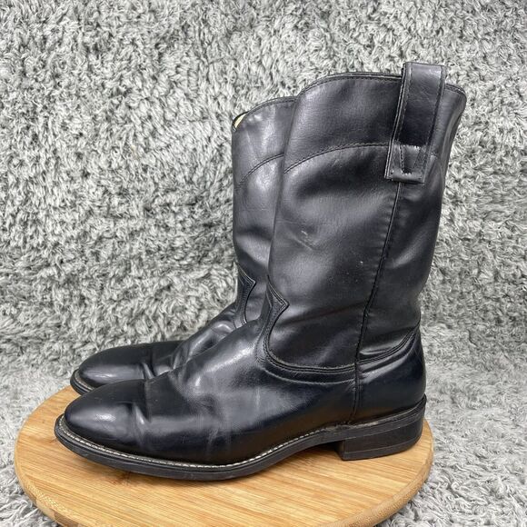 Texas All American Made Leather Cowboy Western Boots Men's 8 EE 8800 - Picture 2 of 10